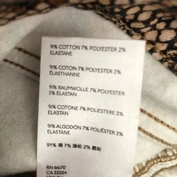 Free People Womens Raw High Rise Snake Print Jeggings Size 29 - Picture 11 of 12